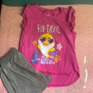 Pink Fong Nickelodeon 4t Tank & Shorts Set